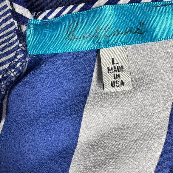 Blue and white striped buttons - Picture 2 of 2